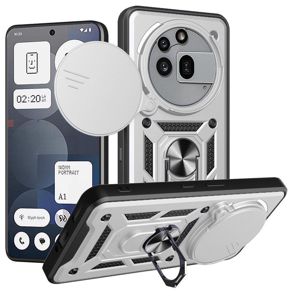 Slide odolný kryt na Nothing Phone (3a) Pro - strieborný