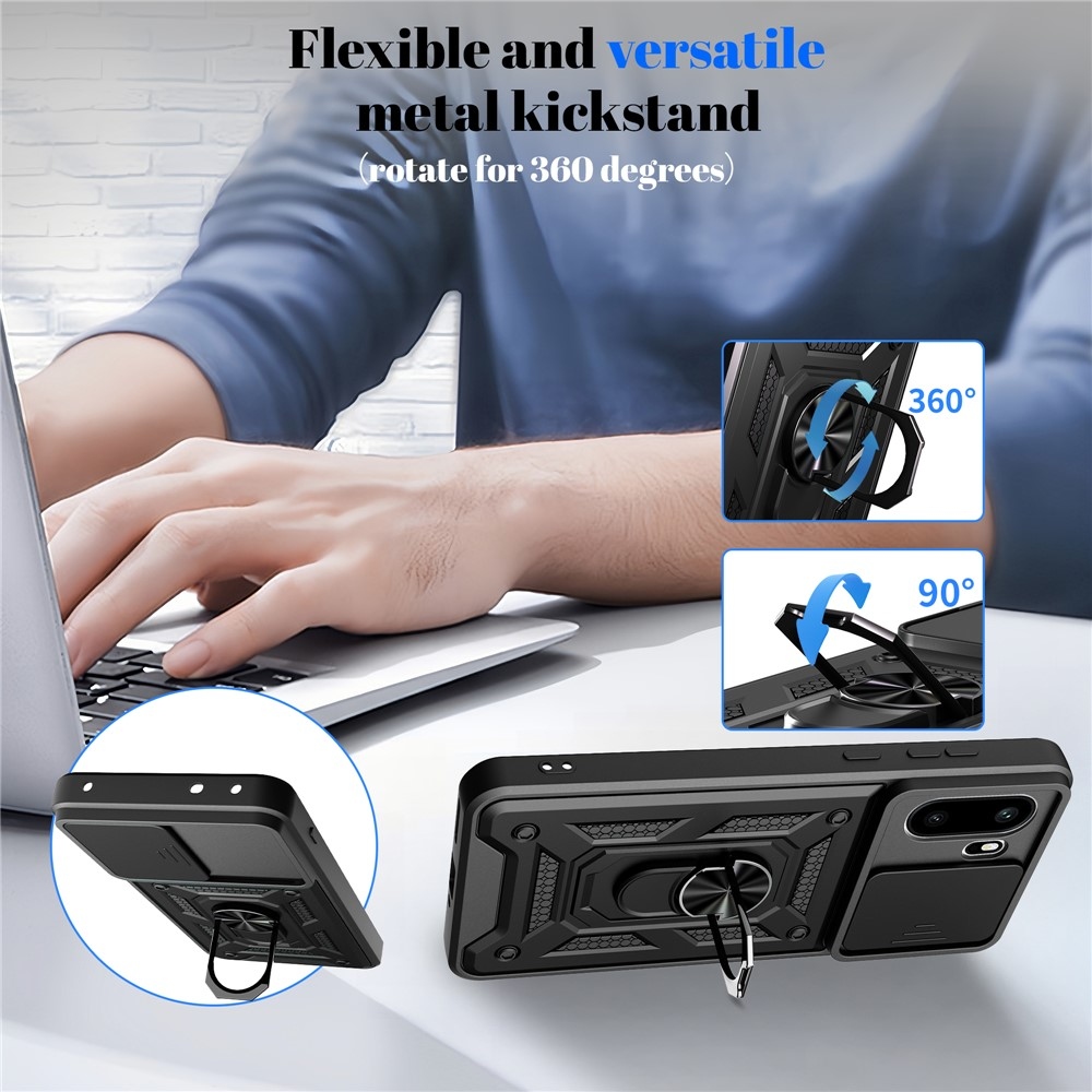 Slide odolný kryt na OnePlus 15R 5G - čierny