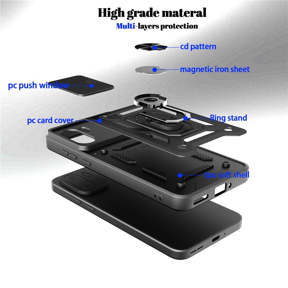 Slide odolný kryt na OnePlus 15R 5G - čierny