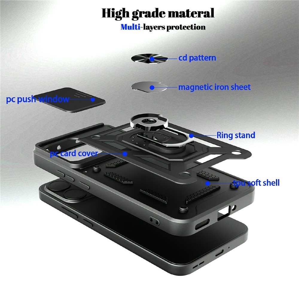 Slide odolný kryt na Oppo Reno 15 Pro 5G - čierny