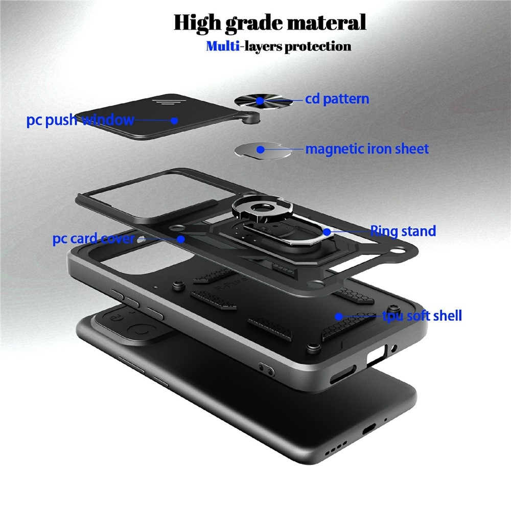 Slide odolný kryt na Realme 16 Pro + 5G - čierne