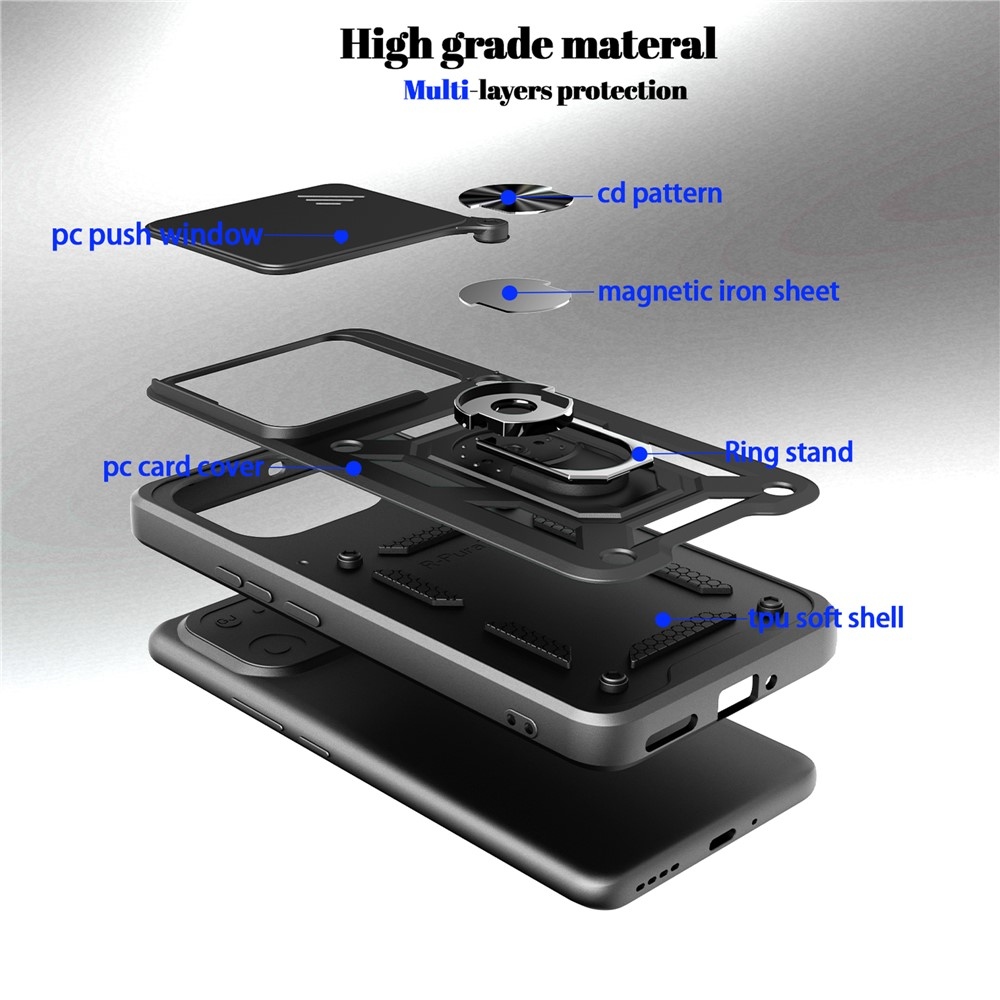 Slide odolný kryt na Realme 16 Pro 5G - čierny