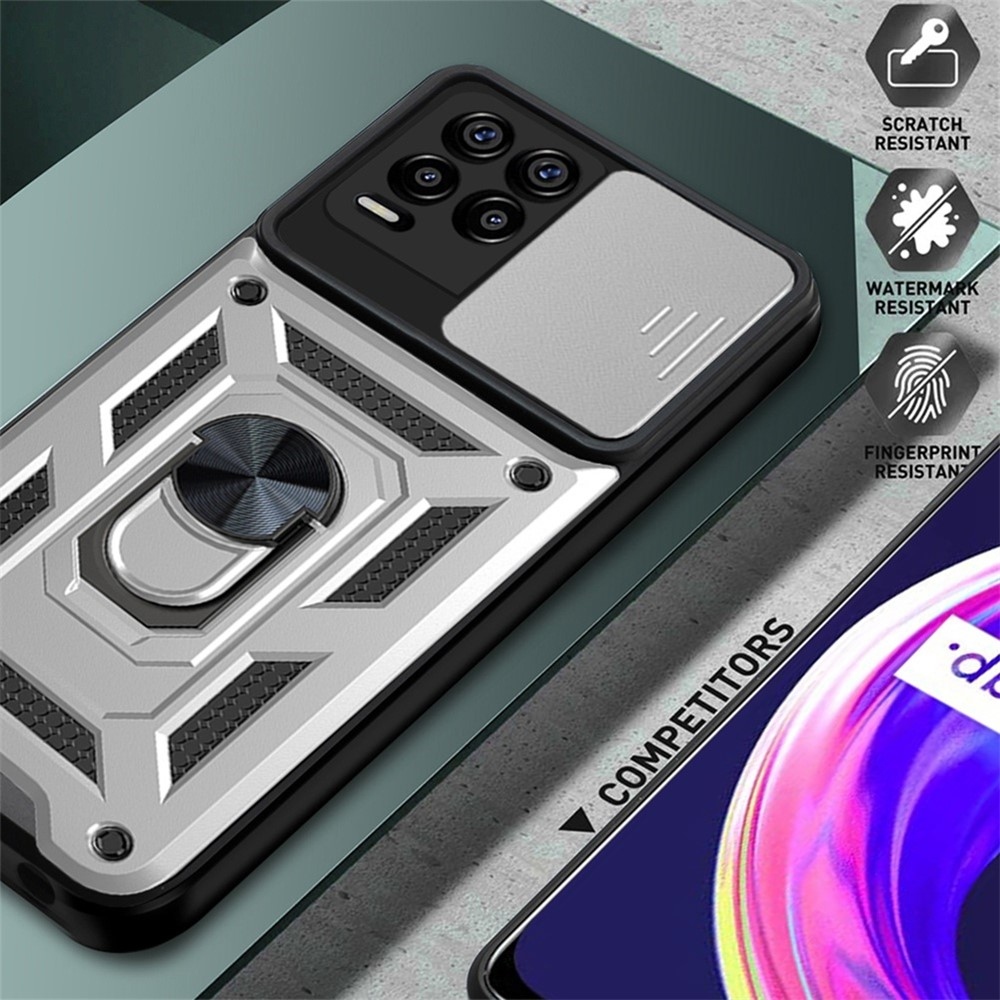 Slide odolný kryt na Realme 8/8 Pro - strieborný