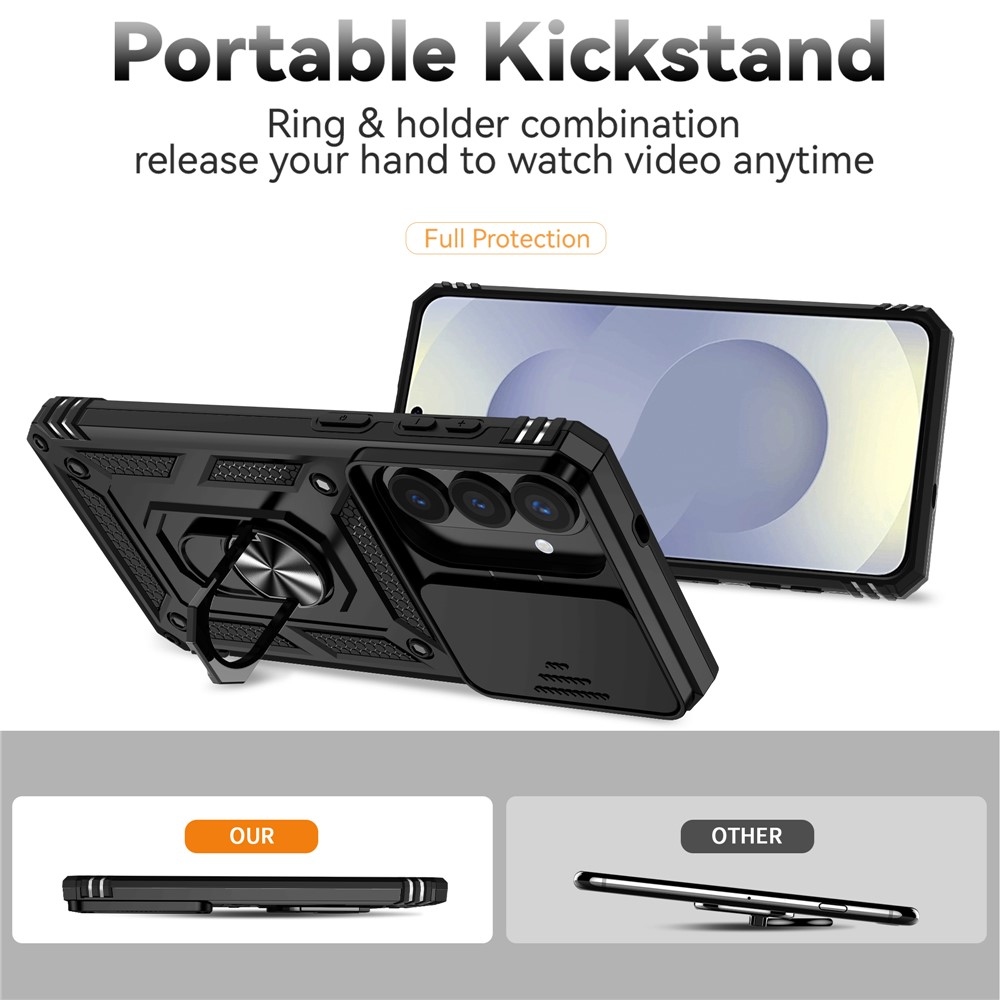 Slide odolný kryt na Samsung Galaxy S26+ - čierny