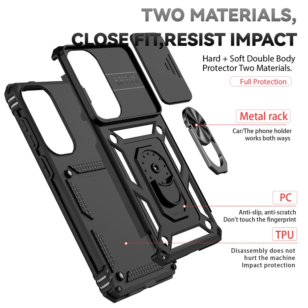 Slide odolný kryt na Samsung Galaxy S26+ - čierny