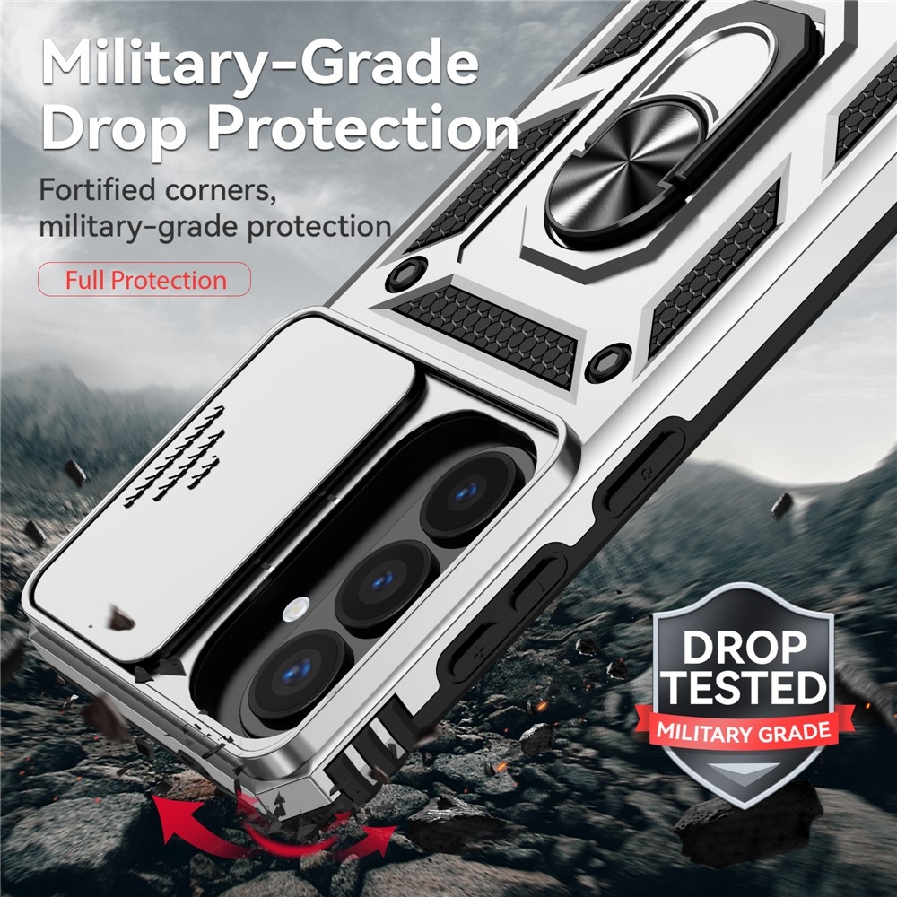 Slide odolný kryt na Samsung Galaxy S26+ - strieborný