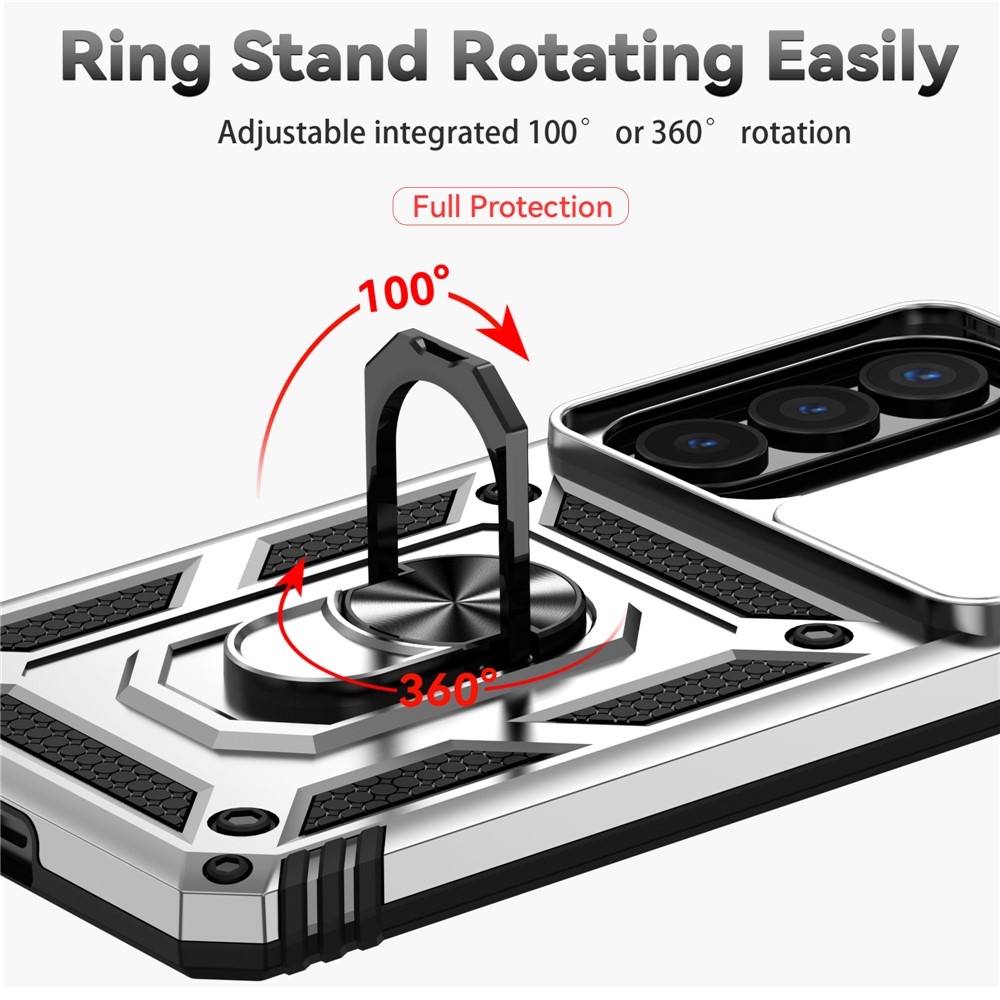 Slide odolný kryt na Samsung Galaxy S26+ - strieborný