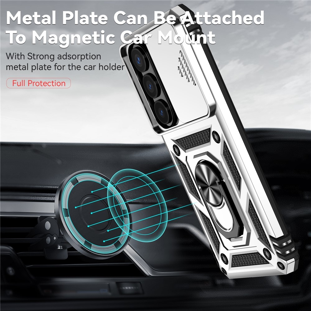 Slide odolný kryt na Samsung Galaxy S26 - strieborný