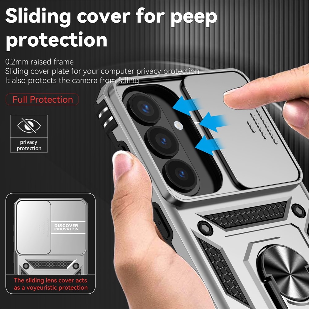 Slide odolný kryt na Samsung Galaxy S26+ - strieborný