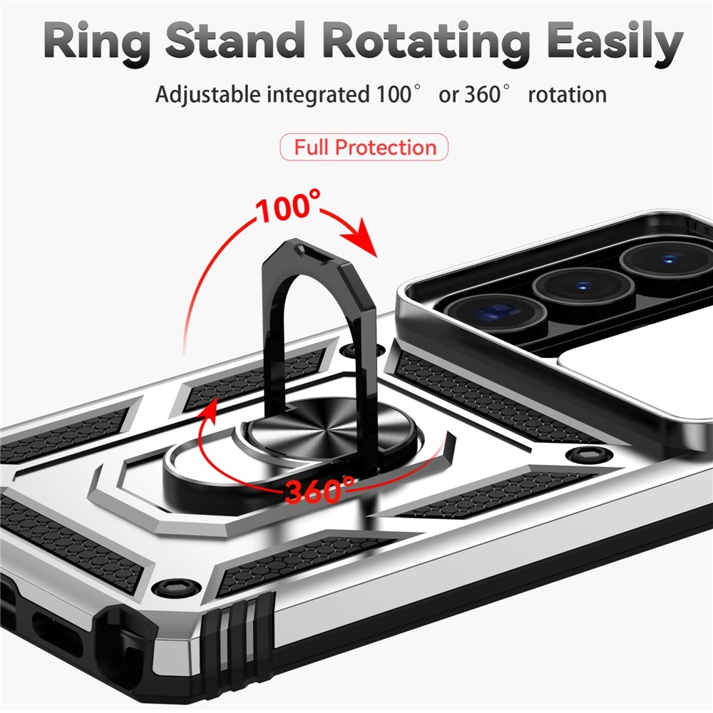 Slide odolný kryt na Samsung Galaxy S26 Ultra - strieborný