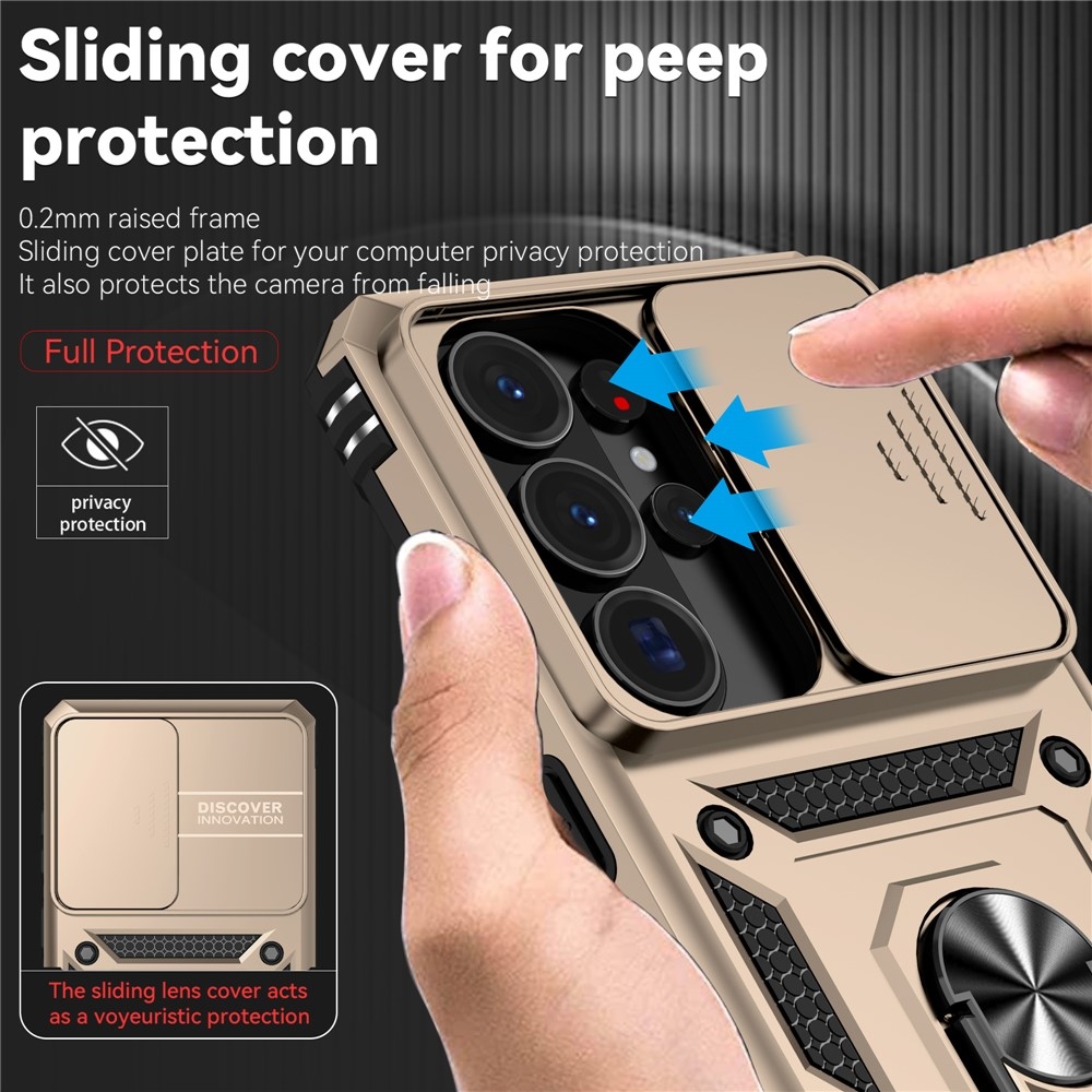 Slide odolný kryt na Samsung Galaxy S26 Ultra - zlatý