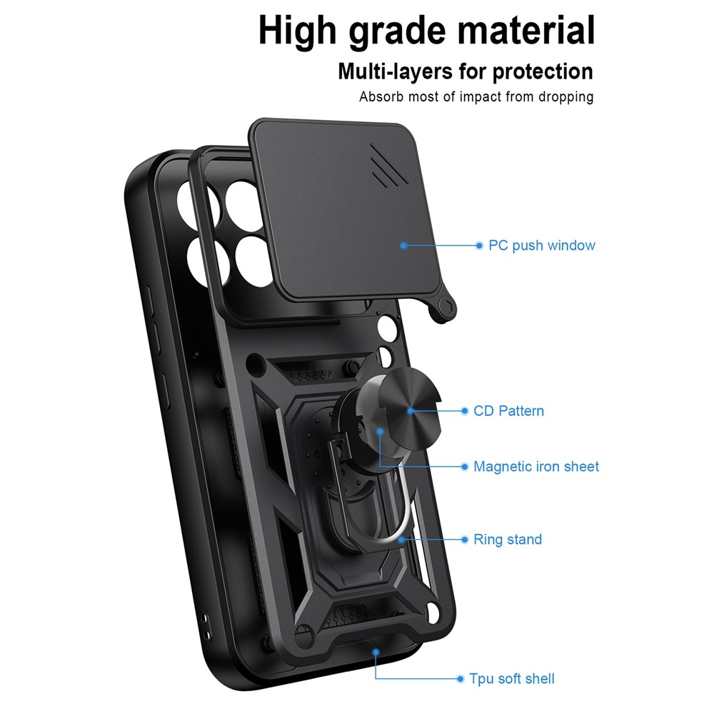 Slide odolný kryt na Xiaomi Poco F9 Pro 5G - čierny