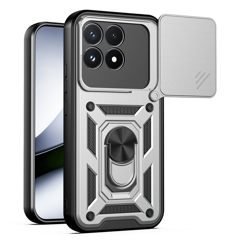 Slide odolný kryt na Xiaomi Poco F9 Pro 5G - strieborný
