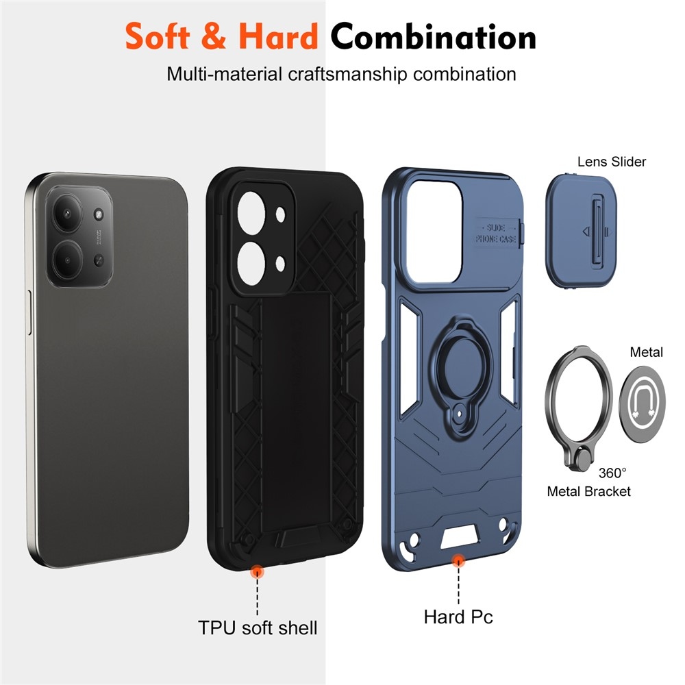 Slide odolný kryt na Xiaomi Redmi 15C 4G (171mm) / Poco C85 4G (171mm) - modrý