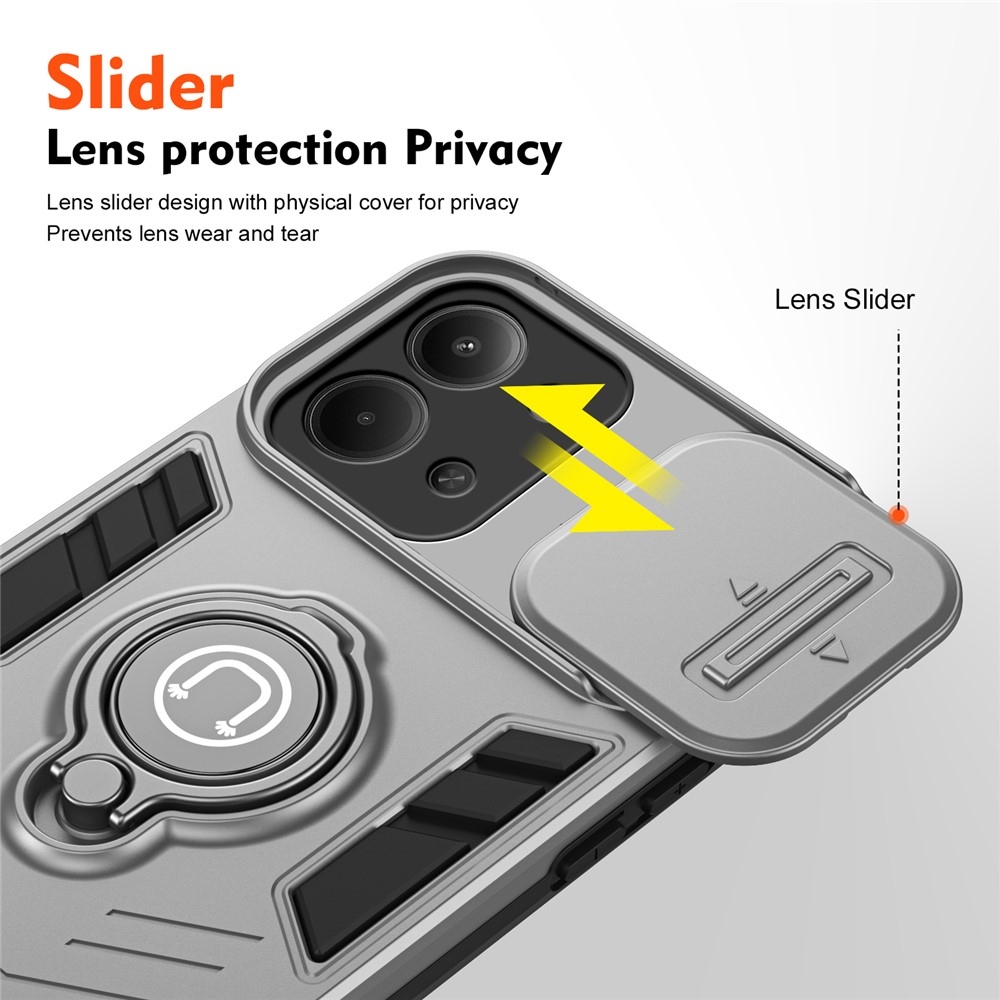 Slide odolný kryt na Xiaomi Redmi 15C 4G (171mm) / Poco C85 4G (171mm) - šedý