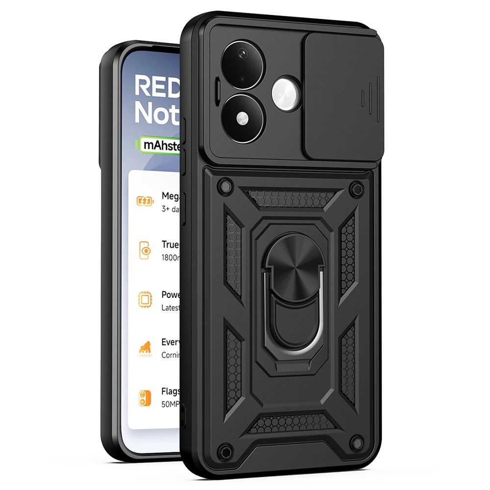 Slide odolný kryt na Xiaomi Redmi Note 17 4G/5G - čierny