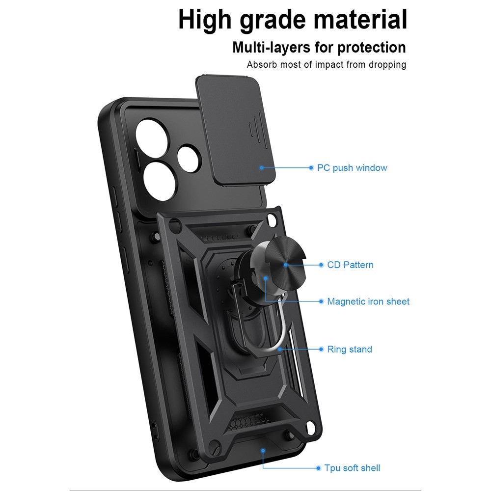 Slide odolný kryt na Xiaomi Redmi Note 17 Pro 5G - čierny
