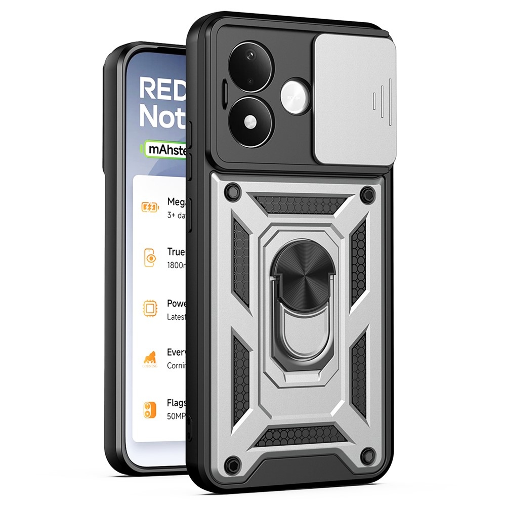 Slide odolný kryt na Xiaomi Redmi Note 17 Pro 5G - strieborný