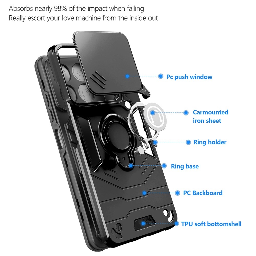 Slide odolný kryt na ZTE Blade A56 - čierny