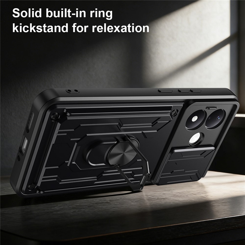 Slider odolný kryt na Xiaomi Redmi Note 17 Pro 5G - čierny