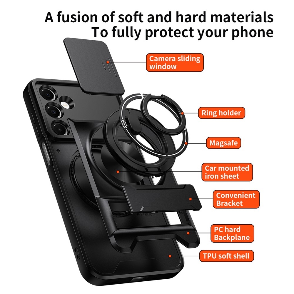 Sliders odolný kryt na Samsung Galaxy A37 5G - čierny