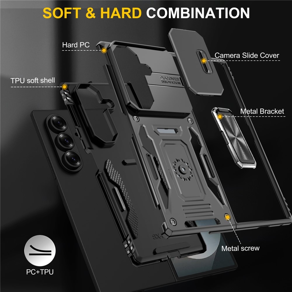 Slides odolný kryt na Samsung Galaxy Z Fold7 5G - čierny