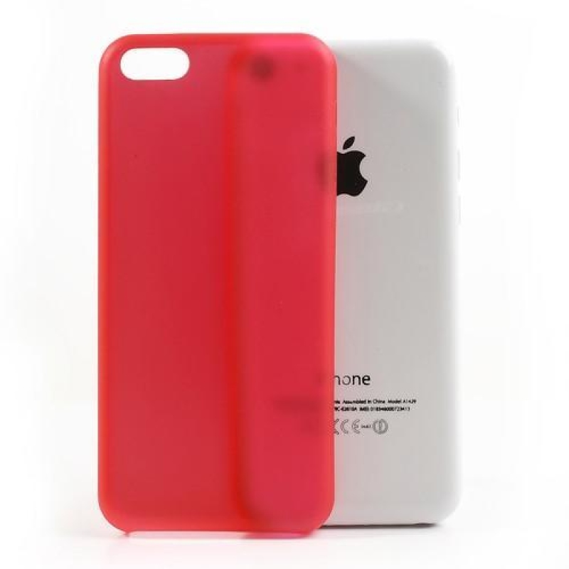 Slim plastový obal na iPhone 5C - červený