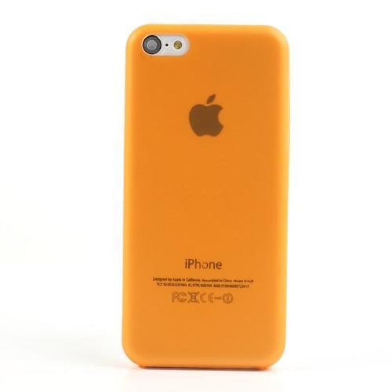 Slim plastový obal na iPhone 5C - oranžový