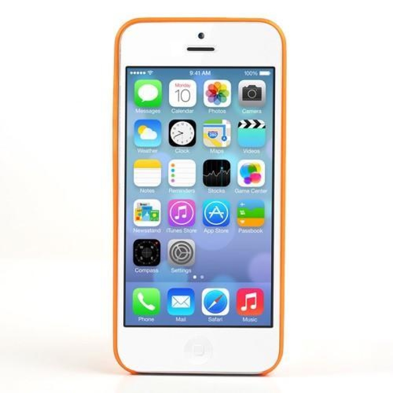 Slim plastový obal na iPhone 5C - oranžový