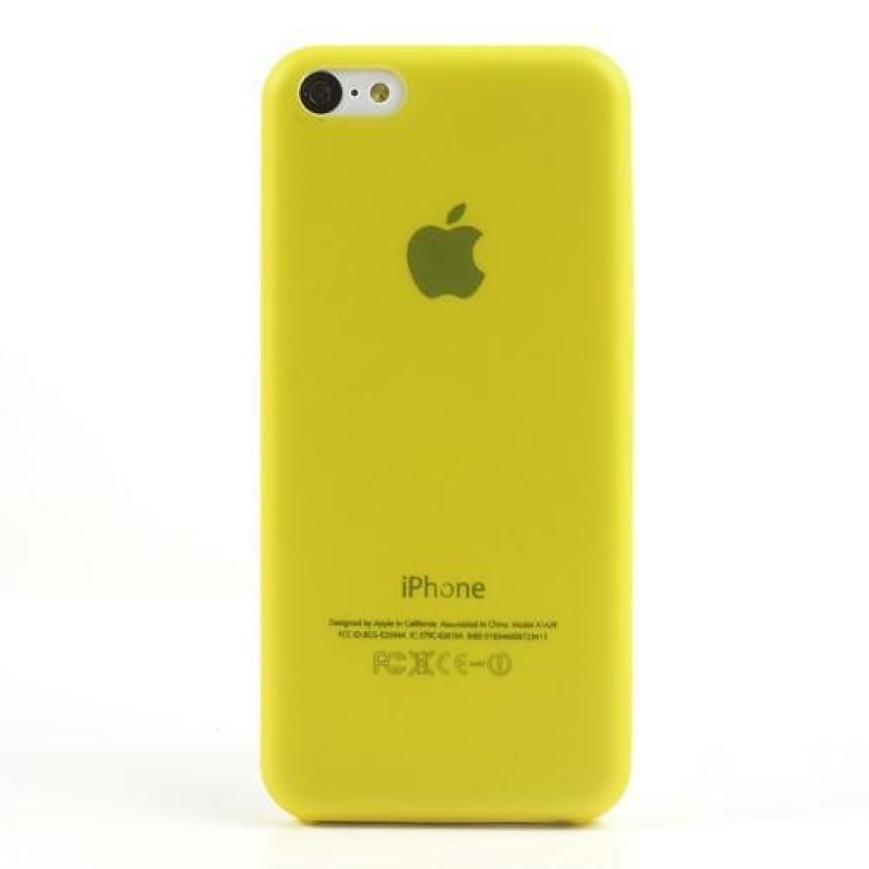 Slim plastový obal na iPhone 5C - žltý