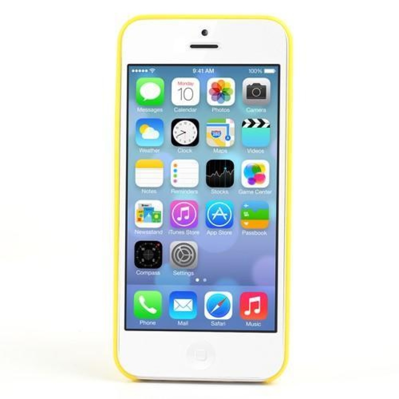 Slim plastový obal na iPhone 5C - žltý