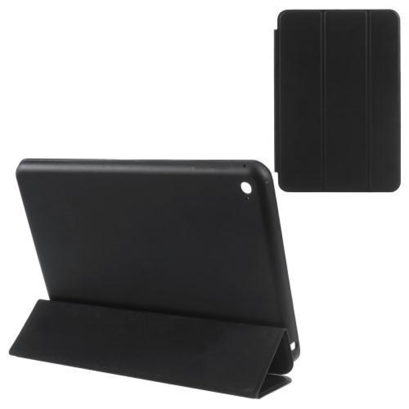 Slim polohovateľné puzdro s PU koženú chlopňou na iPad mini 4 - čierne