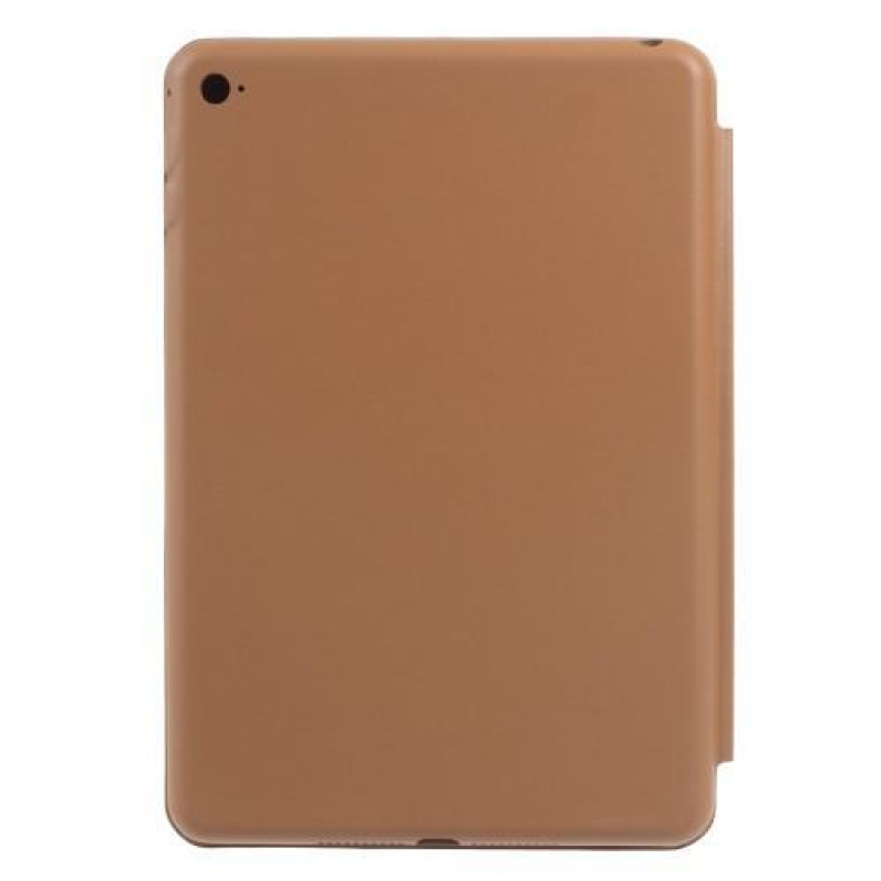 Slim polohovateľné puzdro s PU koženú chlopňou na iPad mini 4 - hnedé