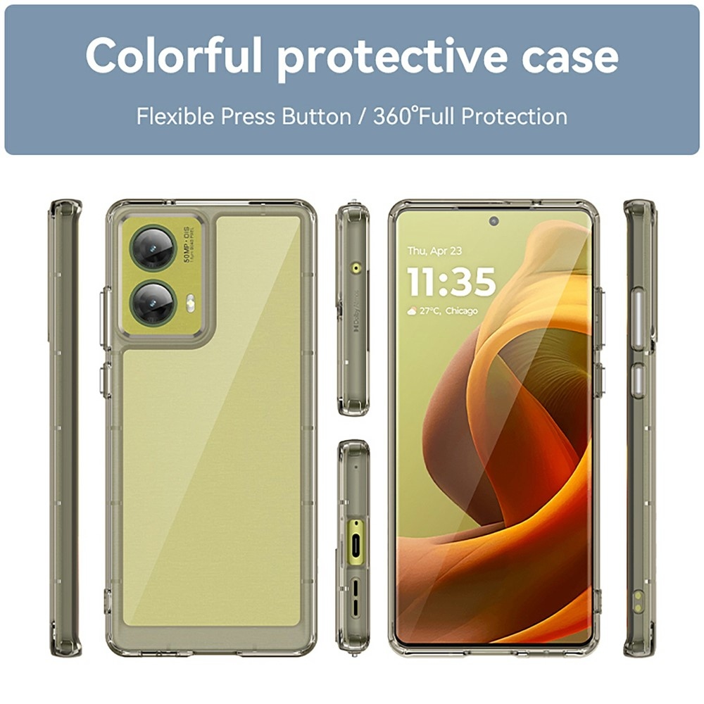 Gélový obal s pevným chrbtom na Motorola Moto G85 5G - šedý
