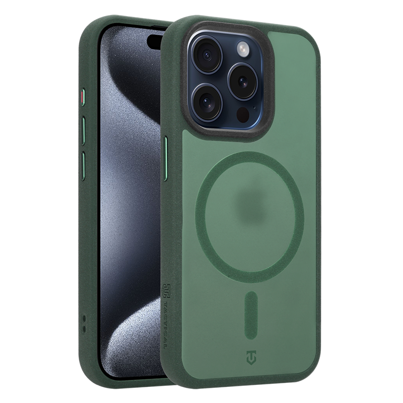 Tactical MagForce Hypersand puzdro pre Apple iPhone 15 Pro v farbe Forest Green
