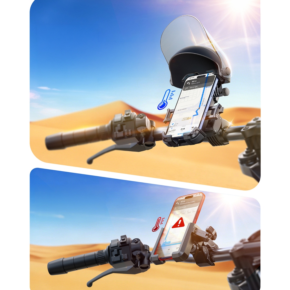 Držiak na bicykel a motorku Joyroom JR-ZS526 so slnečnou clonou – čierny