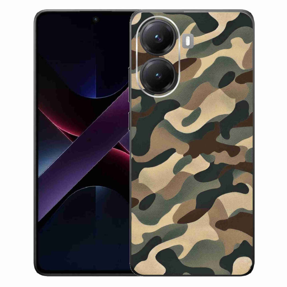 Gélový kryt mmCase na Xiaomi Poco X7 Pro 5G - maskáčový vzor 11