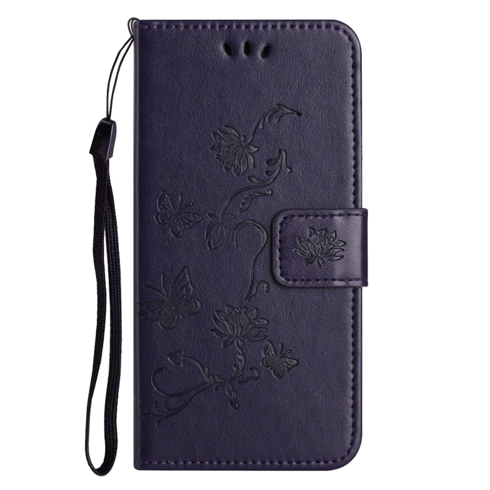 Flower knižkové púzdro na Samsung Galaxy S25 Edge - tmavofialové