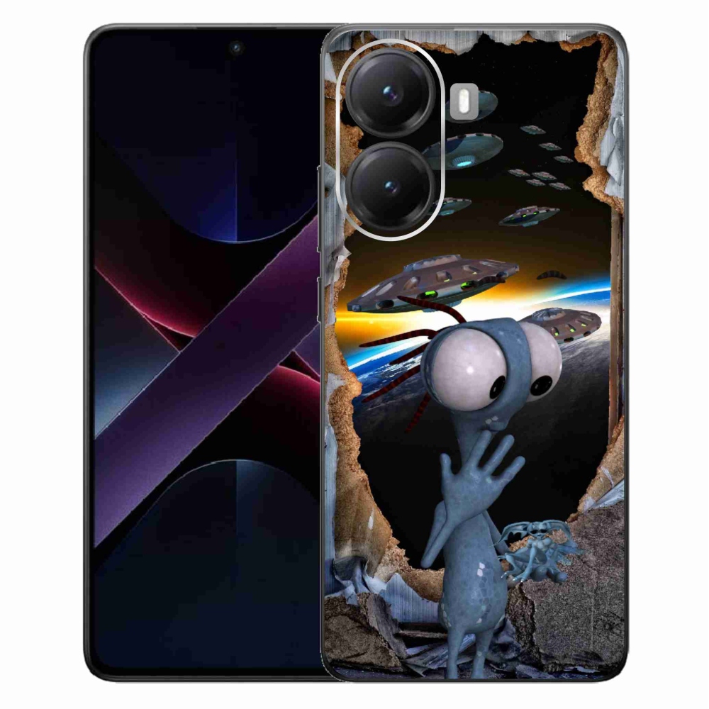 Gélový kryt mmCase na Xiaomi Poco X7 Pro 5G - mimozemšťan