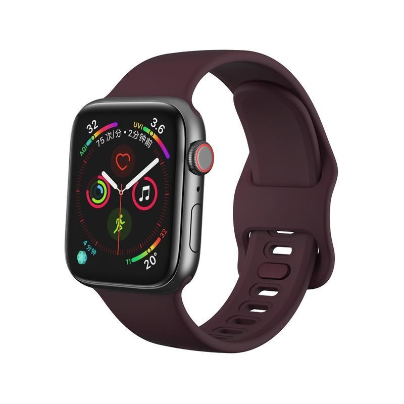 Smart silikónový remienok pre Apple Watch 5/4 40mm, 3/2/1 38mm - hnedý