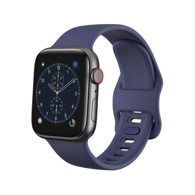 Smart silikónový remienok pre Apple Watch 5/4 40mm, 3/2/1 38mm - tmavomodrý