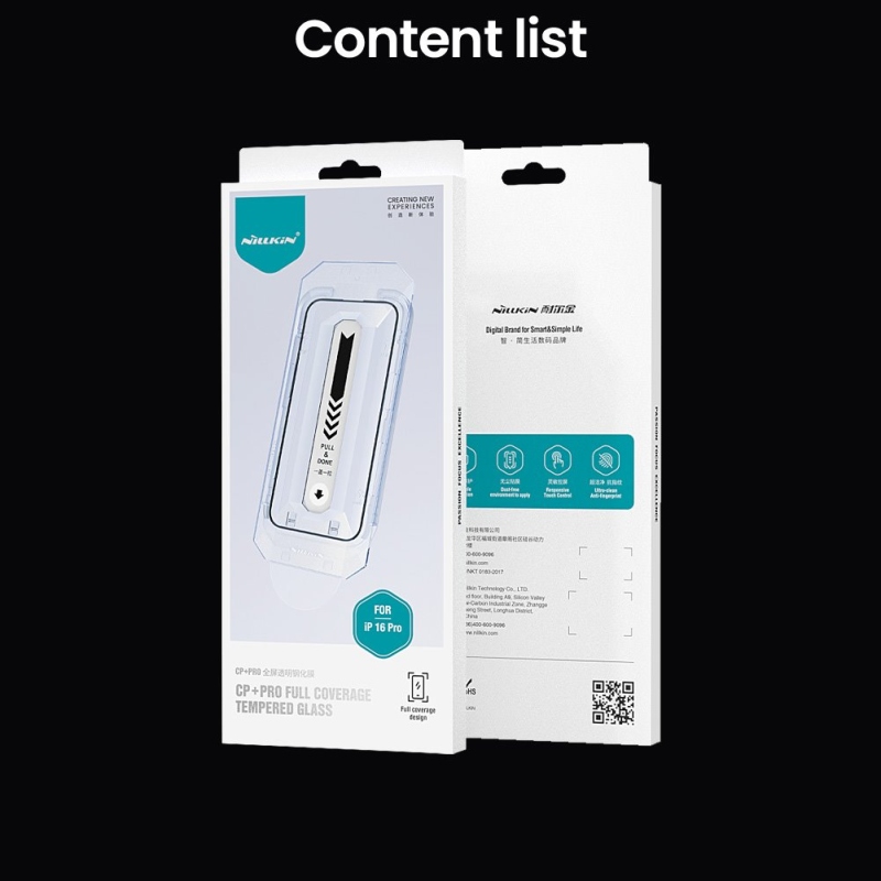 Nillkin Tvrdené sklo 2.5D CP+ PRO Black pre Apple iPhone 16 Pro (s aplikátorom)