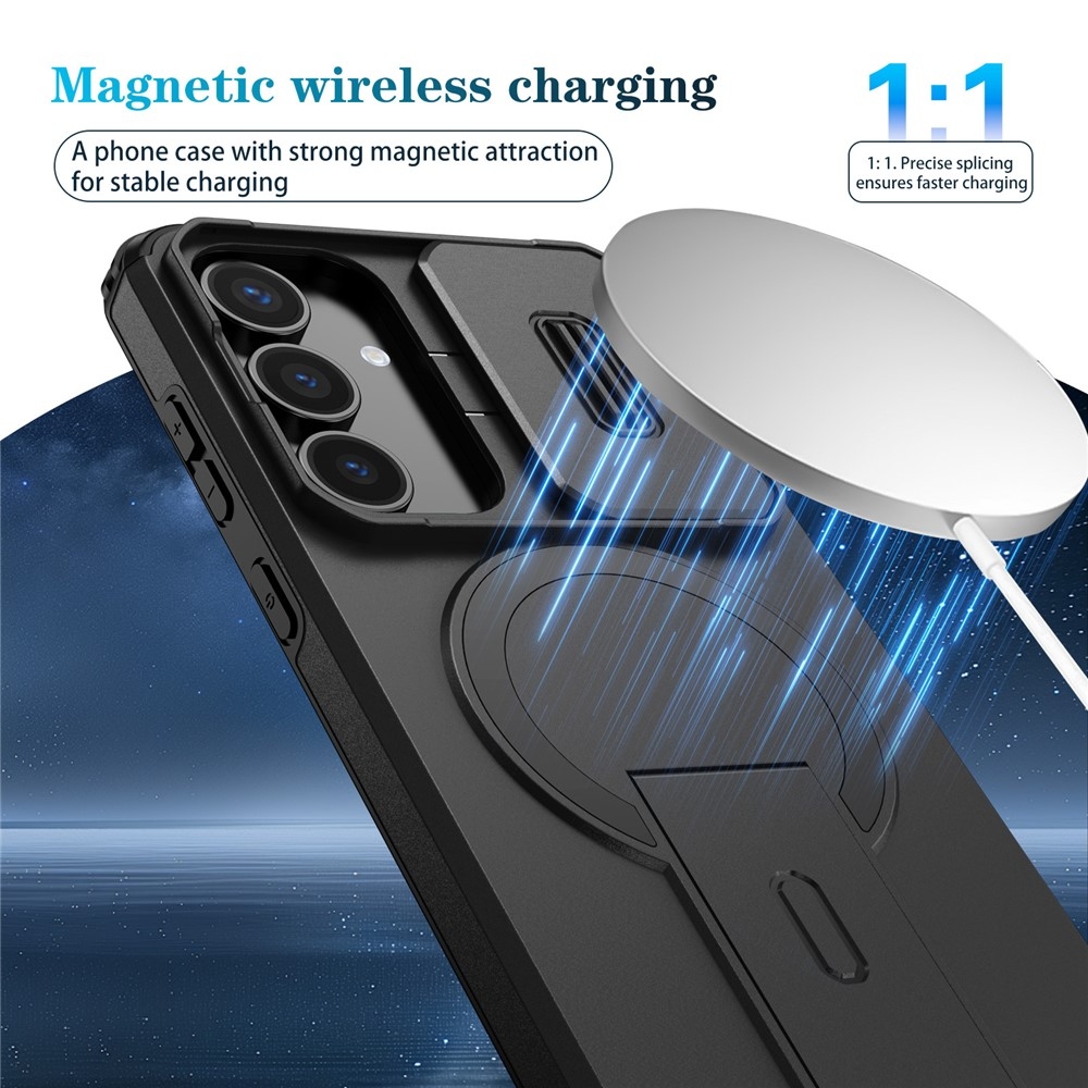 Smooth odolný kryt s MagSafe na Samsung Galaxy S26 FE/S25 FE - čierny