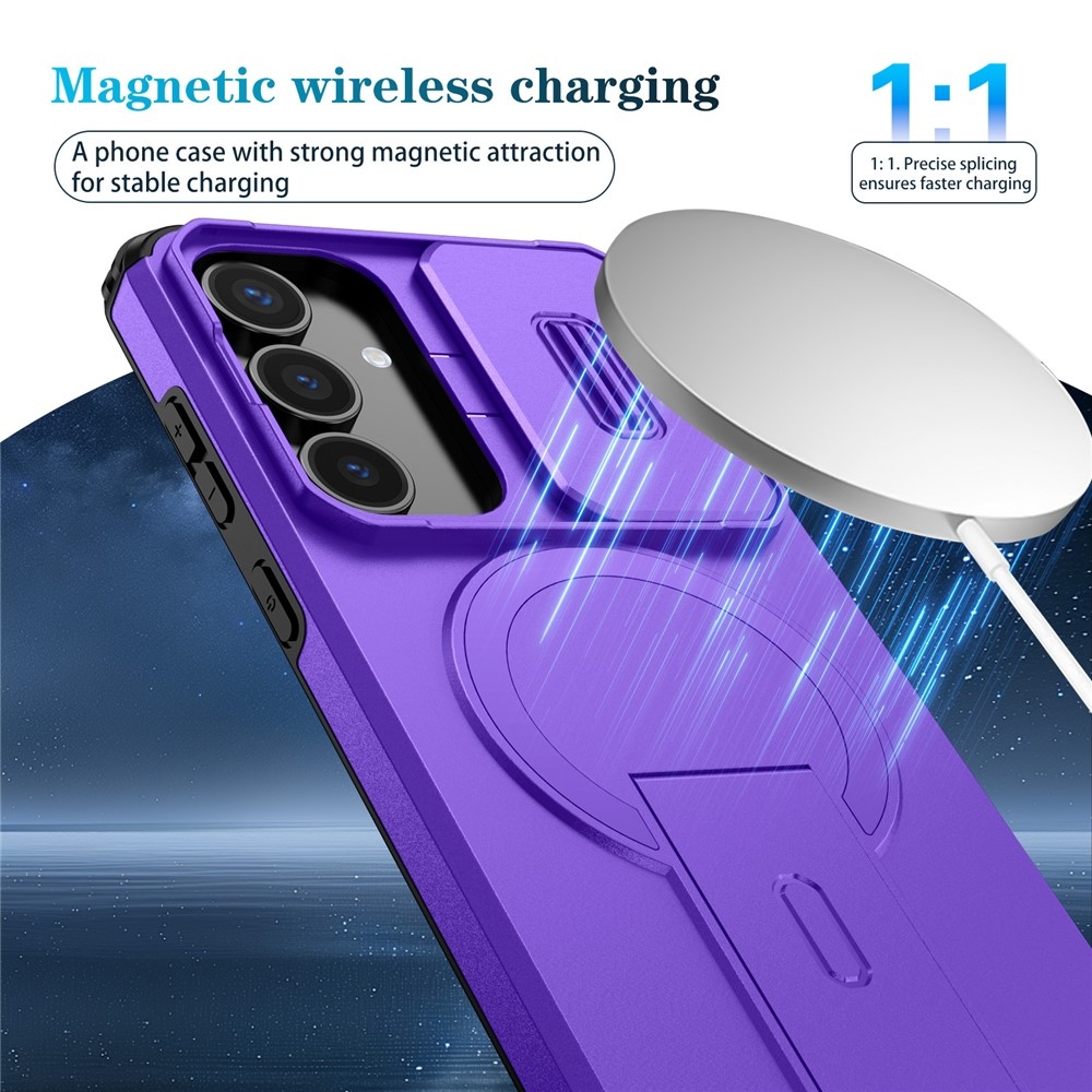 Smooth odolný kryt s MagSafe na Samsung Galaxy S26 FE/S25 FE - fialový