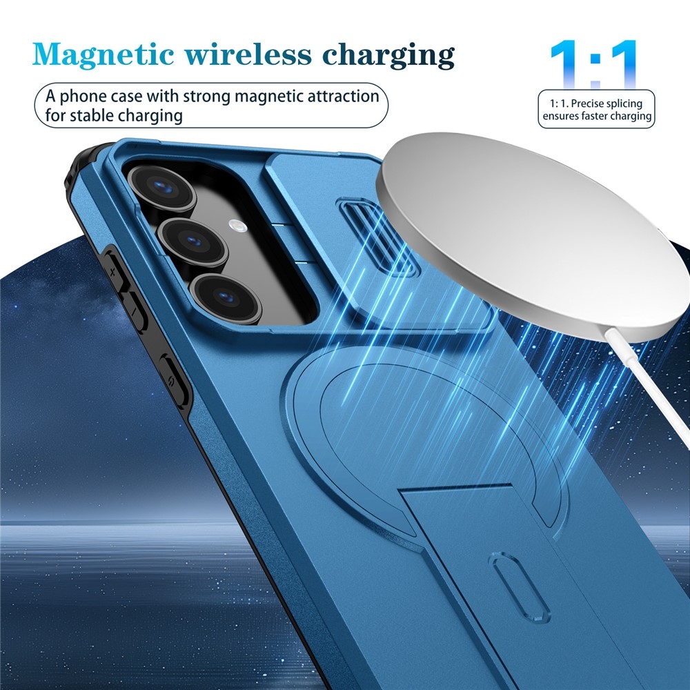 Smooth odolný kryt s MagSafe na Samsung Galaxy S26 FE/S25 FE - modrý