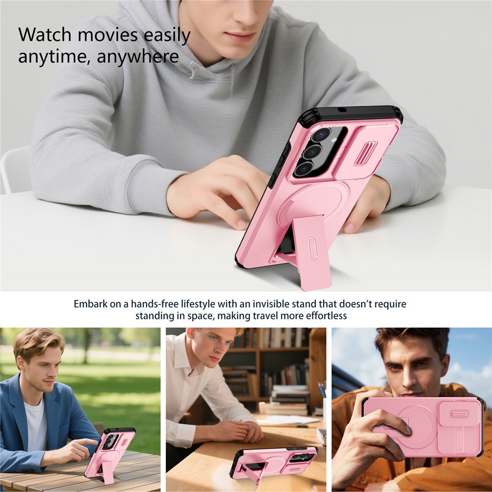 Smooth odolný kryt s MagSafe na Samsung Galaxy S26 FE/S25 FE - ružový