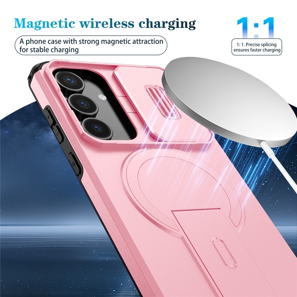 Smooth odolný kryt s MagSafe na Samsung Galaxy S26 FE/S25 FE - ružový