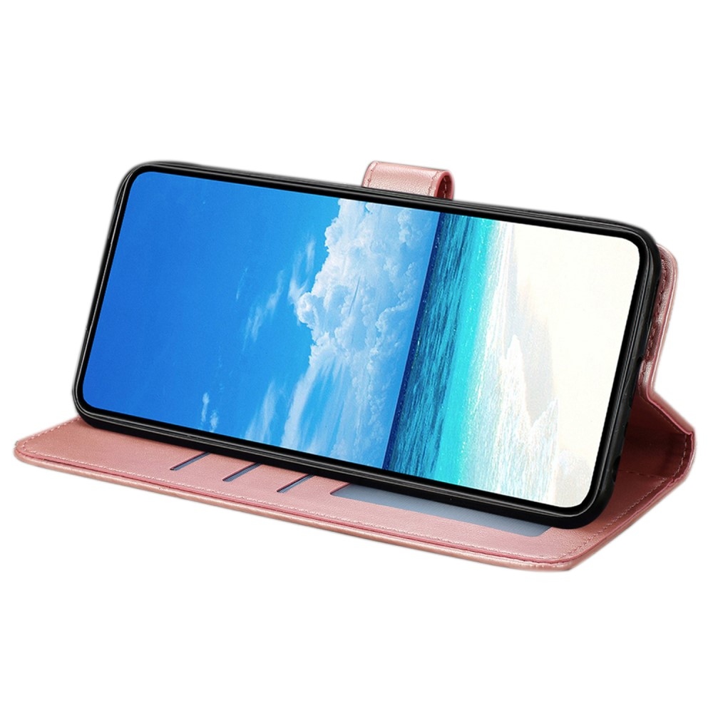 Floral Butterfly knižkové puzdro na Xiaomi Redmi A5 (171.7x77.8x8.3mm) - ružovozlaté