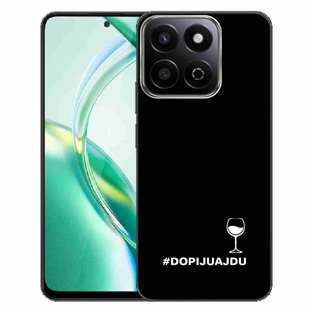 Gélový kryt mmCase na Honor 200 Smart 5G - vínny motív čierne pozadie