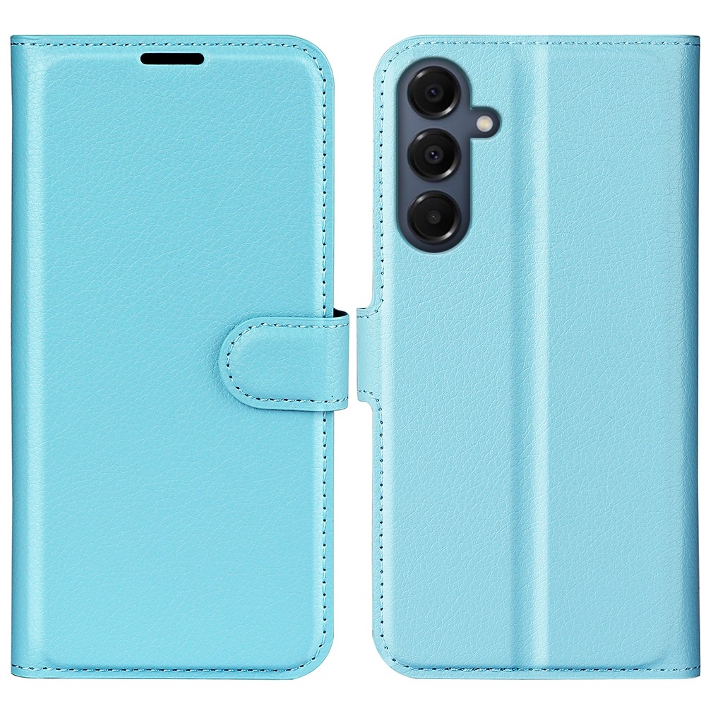 Litchi knižkové púzdro na Samsung Galaxy A17 5G - modré